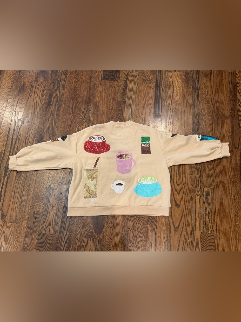 QUEEN OF SPARKLES Coffee Sweatshirt, Medium - Picture 2 of 2